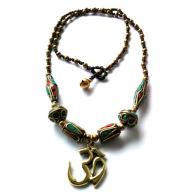 Om Neckless with nepalese beads