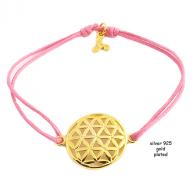 Flower of life gold plated pink