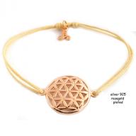 Flower of life rosegold plated cream