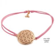 Flower of life rosegold plated pink