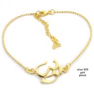 OM silver 925 gold plated