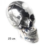 Silver Skull 25 Cm