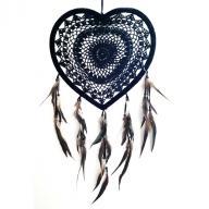 Heart Dreamcatcher crocheted 27 cm