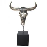 Bronze Buffalo scull silver