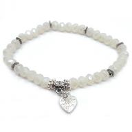 Bracelet crystall beads snow white