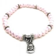 Bracelet crystall beads pink