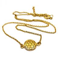 Silver 925 Flower of life goldplated