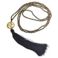 Necklace OM tassel black