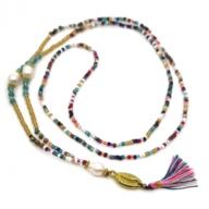 Necklace Shell tassel rainbow