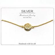 Flower of life silver 925 gold plated