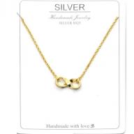 Silver 925 neckless Eternity goldplated