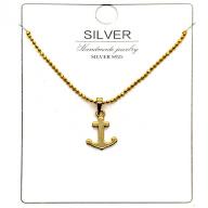 Silver 925 Anker neckless goldplated