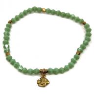 Bracelet crystall beads green