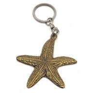 Silverplated starfish keyringholder 